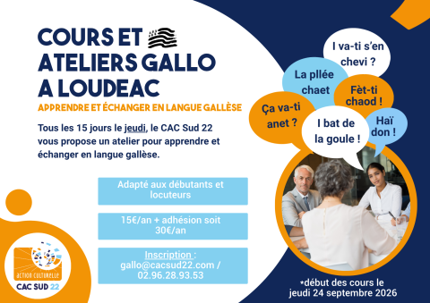 Apprendre le gallo dans le pays de Loudéac avec le CACSUD22